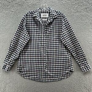 Grayson Shirt Womens 03 or Large Blue Pink Check Lightweight Relaxed Button Up